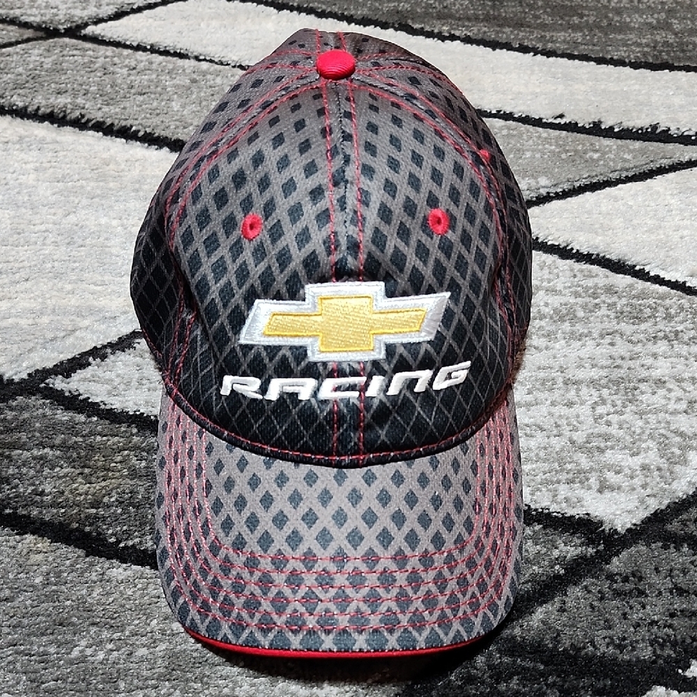 VINTAGE CHEVY RACING EMBROIDERED BOW-TIE DIAMOND CRUISIN-SPORTS CAP HAT